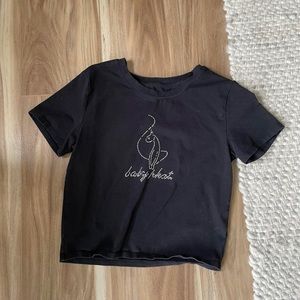 Rhinestone Baby Phat Cropped Tee
